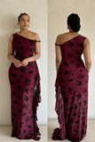 Sexy Sleeveless Mermaid Chiffon Long Evening Party Dresses, HZ0319