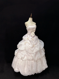 Light Pink Strapless A-Line Vintage Party Dresses Birthday Outfits Ball Gowns, HZ0319