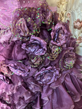 Gorgeous Purple StraplessA-Line Floral Quinceanera Dress Birthday Ball Gown, HZ0319