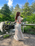 Pretty A-Line Floral Chiffon Long Party Dress Beautiful Senior Prom Dress, HZ0319