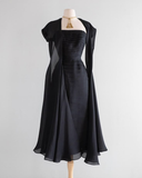Modest Black Sleeveless A-Line Chiffon Long Formal Party Dresses, HZ0319