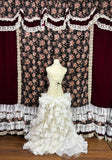 Retro Sweetheart Strapless Appliqued 3D Flower A-Line Tulle Quinceanera Dresses Evening Ball Gowns, HZ0319