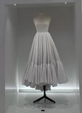 Elegant White Strapless A-Line Long Party Dresses Light Wedding Dresses, HZ0319