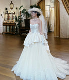 Elegant Wedding Dress Sweetheart Pleated Tulle Wedding Dress HZ0319