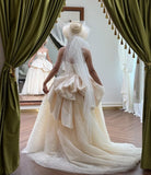 Elegant Wedding Dress Sweetheart Pleated Tulle Wedding Dress HZ0319