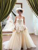 Elegant Wedding Dress Sweetheart Pleated Tulle Wedding Dress HZ0319