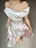 Stunning Wedding Dress Off Shoulder Pleated Wedding Dress HZ0319