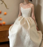 Beauty Wedding Dress Strapless Pleated Wedding Dress HZ0319