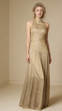 Charming Prom Dress A Line High-collar Pleated Cocktail Dress Evening Dress Wedding Guest Dress HZ0319