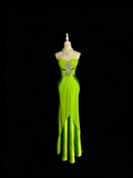 Charming Prom Dress Lime Green Sweetheart Pleated Formal Dress Evening Dresses Wedding Guest Dress HZ0319