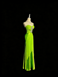 Charming Prom Dress Lime Green Sweetheart Pleated Formal Dress Evening Dresses Wedding Guest Dress HZ0319