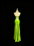 Charming Prom Dress Lime Green Sweetheart Pleated Formal Dress Evening Dresses Wedding Guest Dress HZ0319
