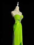 Charming Prom Dress Lime Green Sweetheart Pleated Formal Dress Evening Dresses Wedding Guest Dress HZ0319