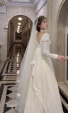 Charming Wedding Dress A Line Square Neck Wedding Dress HZ0319