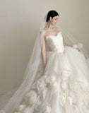 Stunning Wedding Dress Sweetheart Pleated Tulle Flower Wedding Dress HZ0319