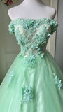 Beauty Ball Gown Light Green Strapless Pleated Tulle Prom Dresses Evening Gala Gown Birthday Party Dress HZ0319