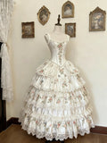New Arrival Ball Gown Sweetheart Pleated Tiered Prom Dresses Evening Gala Gown Quinceanera Dress HZ0319