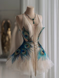 Stunning Homecoming Dress Crew Neck Pleated Short Prom Dress Birthday Party Outfits Back to School HZ0319