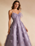 A Line Prom Dress Light Purple Spaghetti Straps Birthday Party Outfits Gala Dress Evening Gown HZ0319