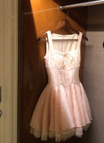 Cute Homecoming Dress Square Neck Pleated Short Back to School Prom Dress Birthday Outfits HZ0319