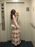 Beauty Prom Dress Spaghetti Straps Tiered Gala Evening Gown Dress Birthday Party Outfits HZ0319