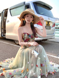 Colorful Prom Dress Sweetheart Tulle Floral Birthday Party Outfits Evening Gown Gala Dress HZ0319