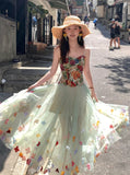 Colorful Prom Dress Sweetheart Tulle Floral Birthday Party Outfits Evening Gown Gala Dress HZ0319