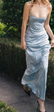 Beauty Prom Dress Spaghetti Straps Backless Gala Gown Evening Dress Birthday Party Outfits HZ0319