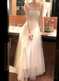 Beauty Prom Dress Spaghetti Straps Tulle Pleated Gala Gown Party Outfits Evening Dress HZ0319