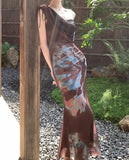 New Arrival Prom Dress One Shoulder Print Mermaid Gala Gown Party Outfits Evening Dress HZ0319