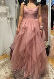 Chic Prom Dress Strapless Tulle Pleated Evening Dresses Birthday Party Outfits Gala Gown HZ0319