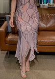 Sparking Prom Dress Spaghetti Straps Sequins Evening Dress Gala Gown Cocktail Outfits HZ0319