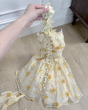 Pretty Homecoming Dress Spaghetti Straps Floral Short Prom Dress Cocktail Outfits Birthday Party Dress HZ0319