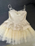 Stunning Homecoming Dress Spaghetti Straps Pleated Tulle Short Prom Dress Cocktail Outfits Birthday Party Dress HZ0319