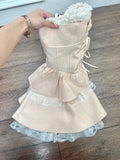 Beauty Homecoming Dress Spaghetti Straps Lace Short Prom Dress Back to School Outfits Birthday Party Dress HZ0319