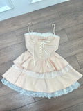 Beauty Homecoming Dress Spaghetti Straps Lace Short Prom Dress Back to School Outfits Birthday Party Dress HZ0319