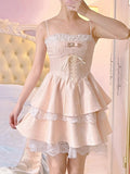 Beauty Homecoming Dress Spaghetti Straps Lace Short Prom Dress Back to School Outfits Birthday Party Dress HZ0319