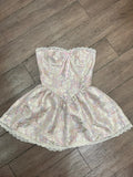 Charming Homecoming Dress Strapless Lace Short Prom Dress Back to School Outfits Birthday Party Dress HZ0319