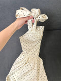 Beauty Homecoming Dress Straps Pleated Polka Dot Short Prom Dress Back to School Outfits Birthday Party Dress HZ0319