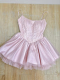 Charming Homecoming Dress Spaghetti Straps Pleated Short Prom Dress Back to School Outfits Birthday Party Dress HZ0319