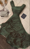 Green Sleeveless A-Line Chiffon Long Party Dresses Cocktail Dresses, HZ0319