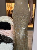 90s Retro Prom Dress Straps Beading Sequins Gala Gown Evening Dress Party Outfits HZ0319