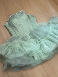 Pretty Homecoming Dress Strapless Lace Tulle Short Prom Dress Back to School Outfits Birthday Party Dress HZ0319