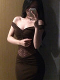 Charming Prom Dress Off Shoulder Pleated Sheath Gala Gown Evening Dress Party Outfits HZ0319
