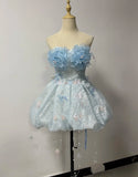 Stunning Prom Dress Strapless Pleated Gala Gown Evening Dress Party Outfits HZ0319