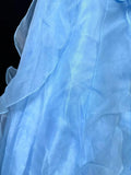 Beauty A Line Prom Dress Light Blue Spaghetti Straps Ruffle Formal Gown Evening Dress 18th Outfits HZ0319