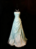 90s Retro Prom Dress Strapless Pleated Formal Gown Evening Dress 18th Birthday Outfits HZ0319