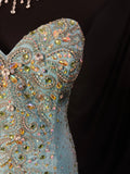Sparkling Prom Dress Sweetheart Crystal Mermaid Formal Gown Evening Dress Gala Dress HZ0319