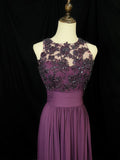 Elegant Prom Dress Crew Neck Pleated Backless Formal Gown Evening Dress Gala Dress HZ0319