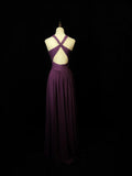 Elegant Prom Dress Crew Neck Pleated Backless Formal Gown Evening Dress Gala Dress HZ0319